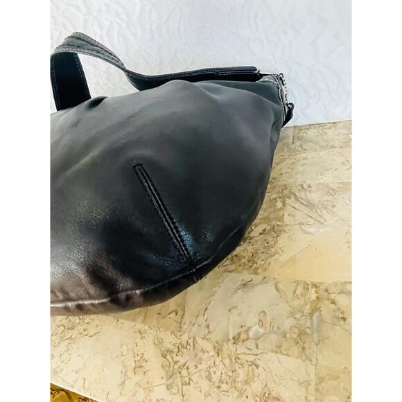 Coach large Ergo Pleated hobo/soho black Leather Shoulder Bag F13732 - Picture 9 of 9